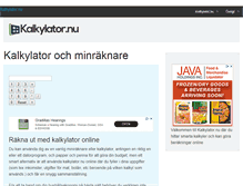 Tablet Screenshot of kalkylator.nu